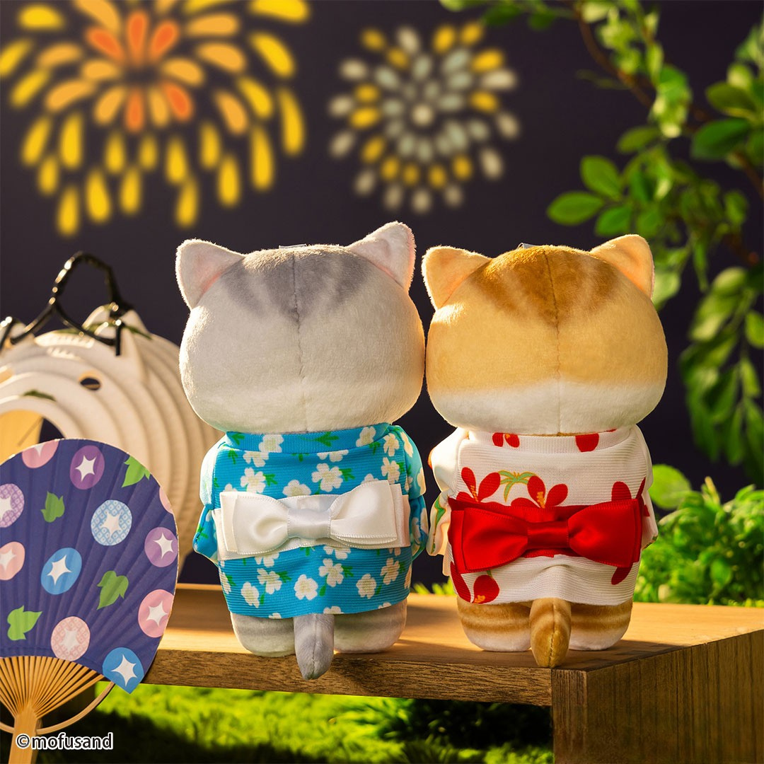 Mofusand - Cat Mascot Plush Keyring in Yukata Style