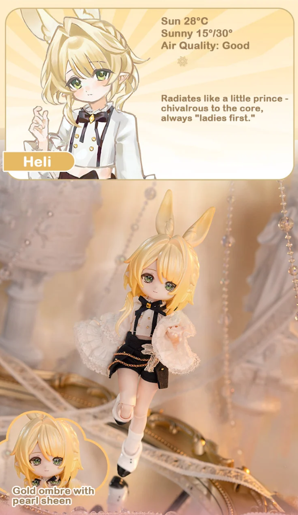 Bonnie's Third Generation Meteorological BJD Action Figure Heli Blindbox Land