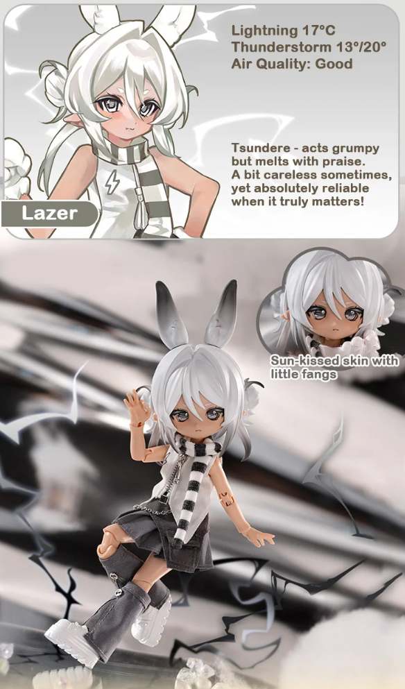 Bonnie's Third Generation Meteorological BJD Action Figure Lazer Blindbox Land