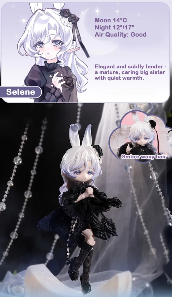 Bonnie's Third Generation Meteorological BJD Action Figure Selene Blindbox Land