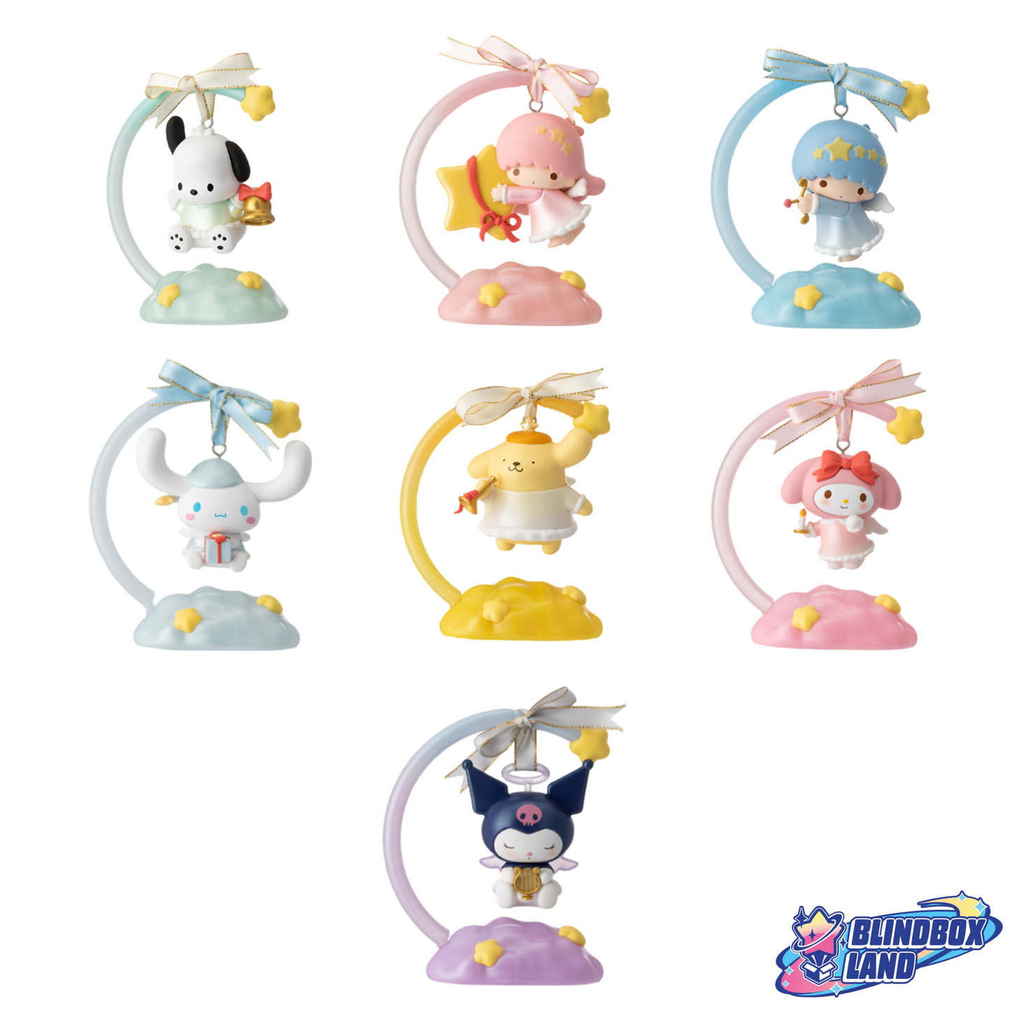 Sanrio Star Angel Blindbox Miniso Pompompurin My Melody Twin Stars Cinnamoroll Pochacco Mysterybox Kuromi Kiki Lala