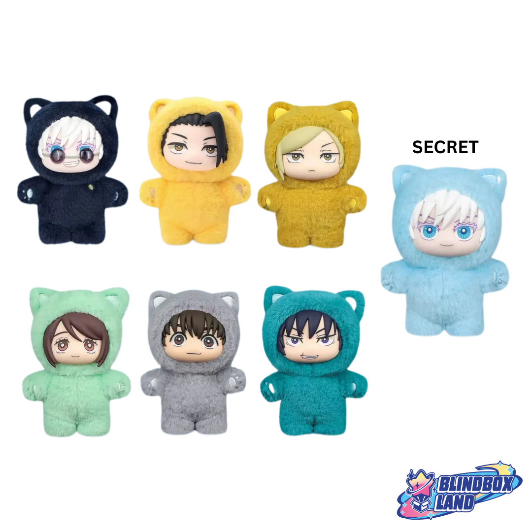 Jujutsu Kaisen Cat Ear Plush Keyring all members Blindbox Land