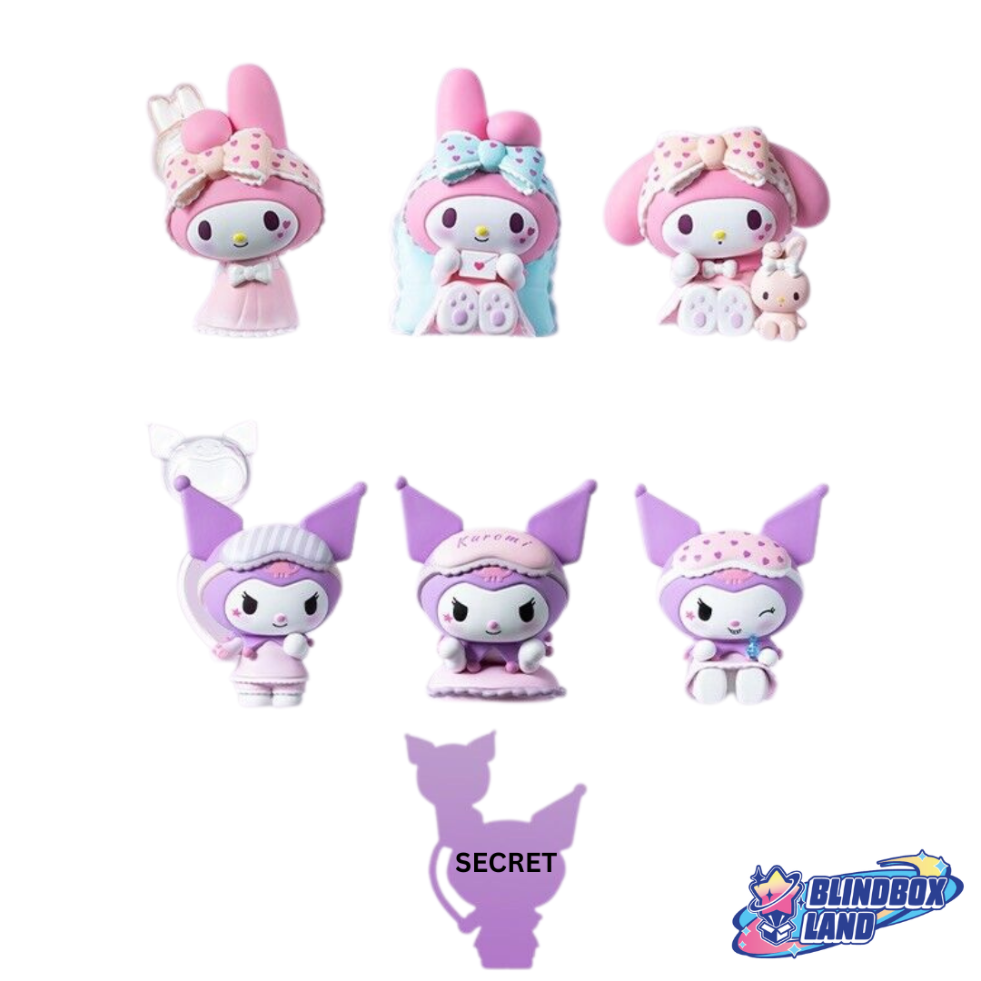 Kuromi x My Melody Sweetheart In Pajamas All Members Blindbox Land