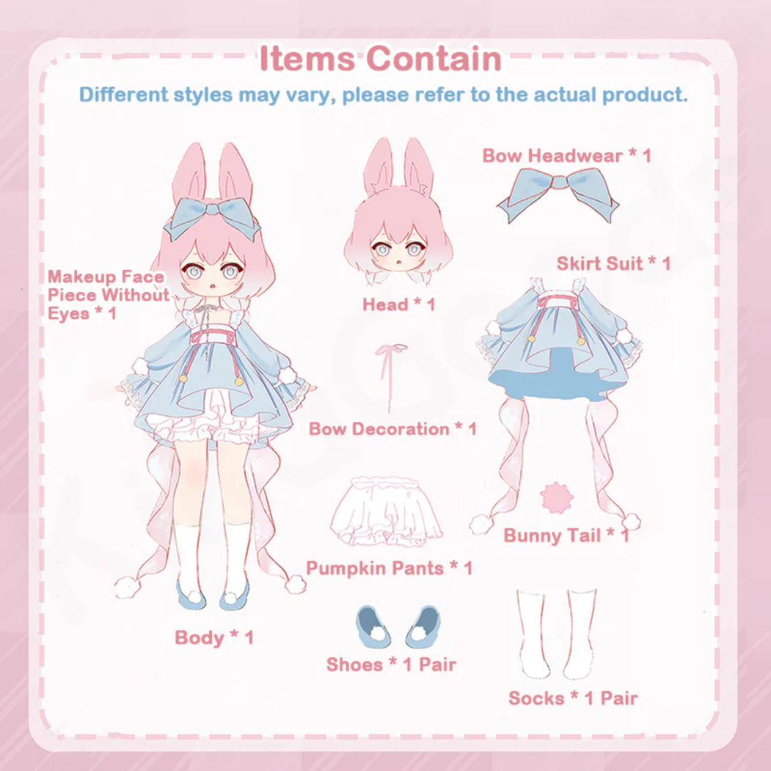 Moon Jumping Time Bunny Action Figure BJD Series Items Blindbox Land