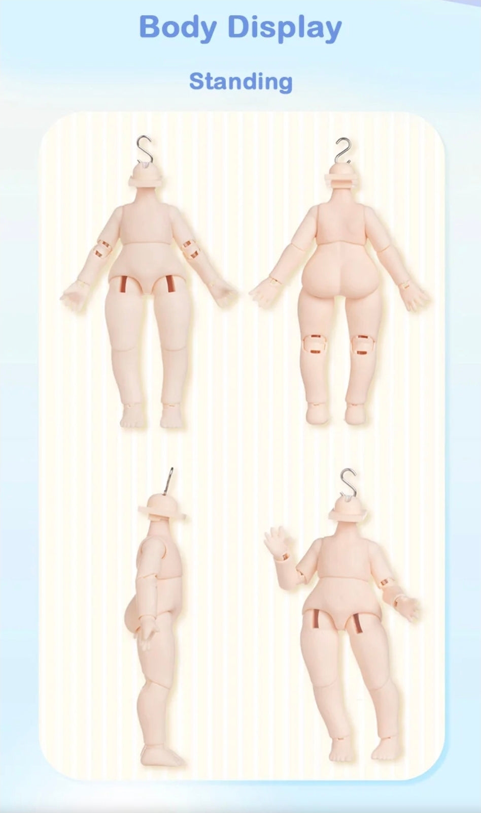 NYZAII Dream Town Action Figure BII-Jointed Doll Body Display Standing Blindbox Land