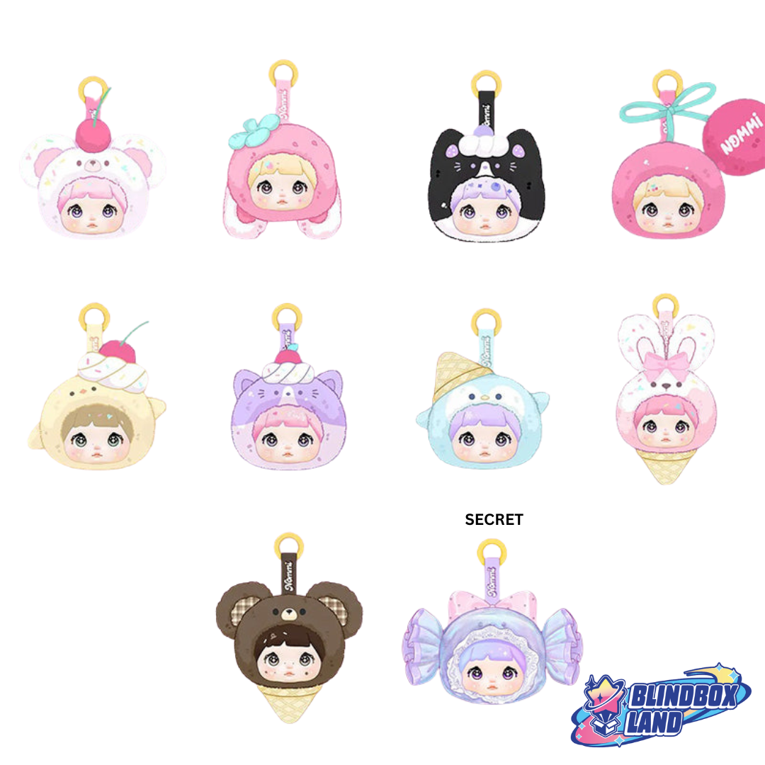 Nommi Glutinous Rice 100% Sweetness Plush Keyring Series All Members Blindbox Land