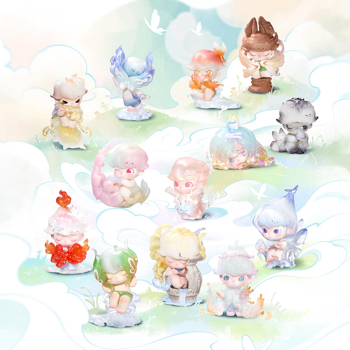 POP MART Dimoo World Shape Of Nature All members Product Show Blindbox Land