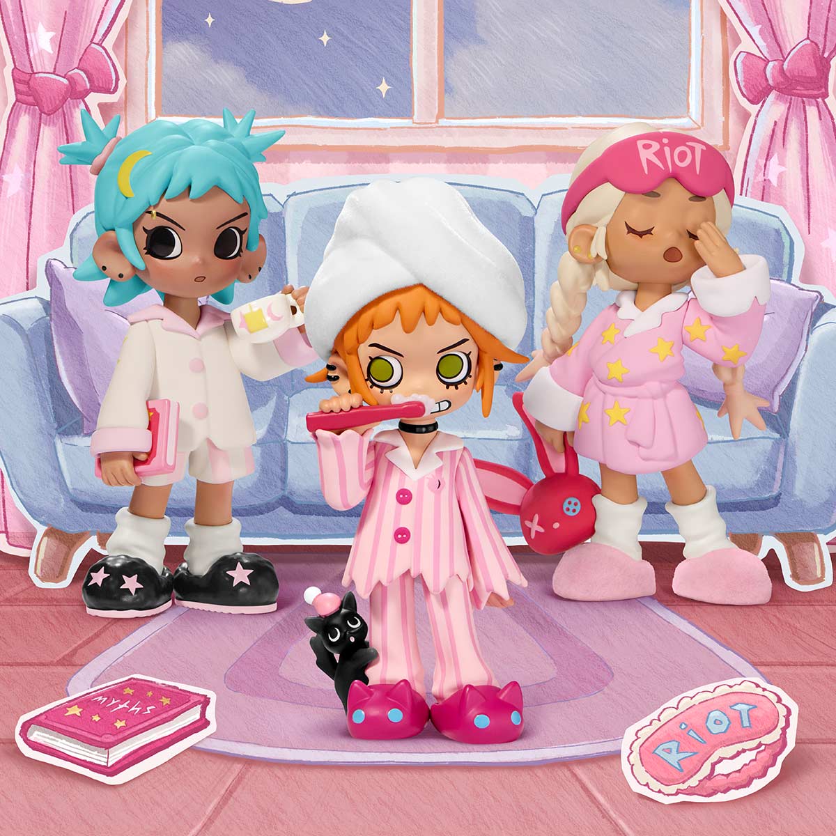 POP MART Lil Peach Riot Sleep Over Set 1 Blindbox Land