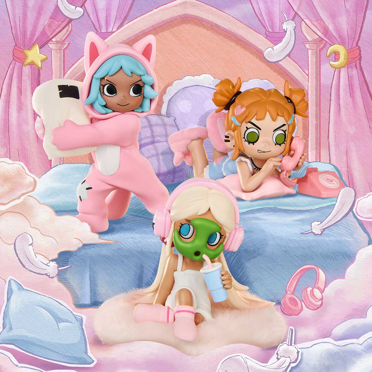 POP MART Lil Peach Riot Sleep Over Set 2 Blindbox Land