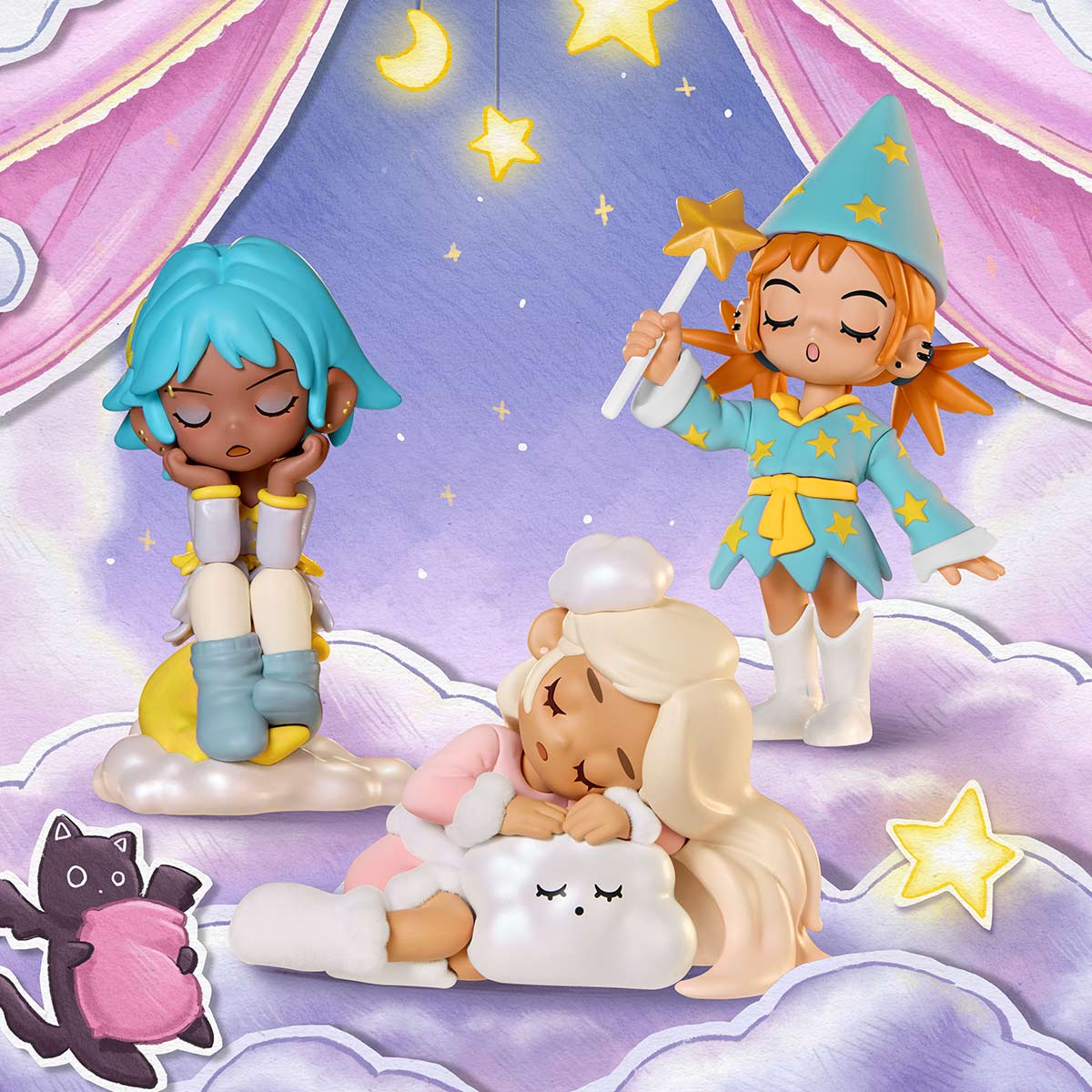 POP MART Lil Peach Riot Sleep Over Set 3 Blindbox Land