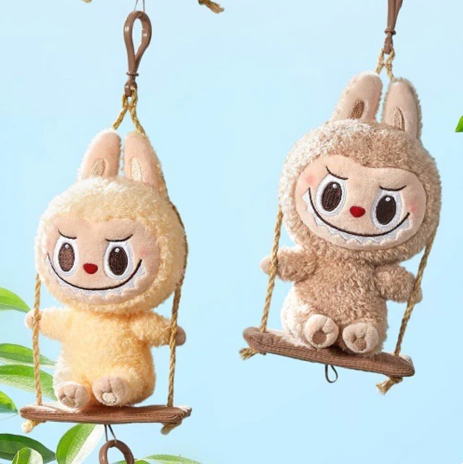 POP MART The Monsters Timber WOrkshop Playing on the Swing 2 Blindbox Land