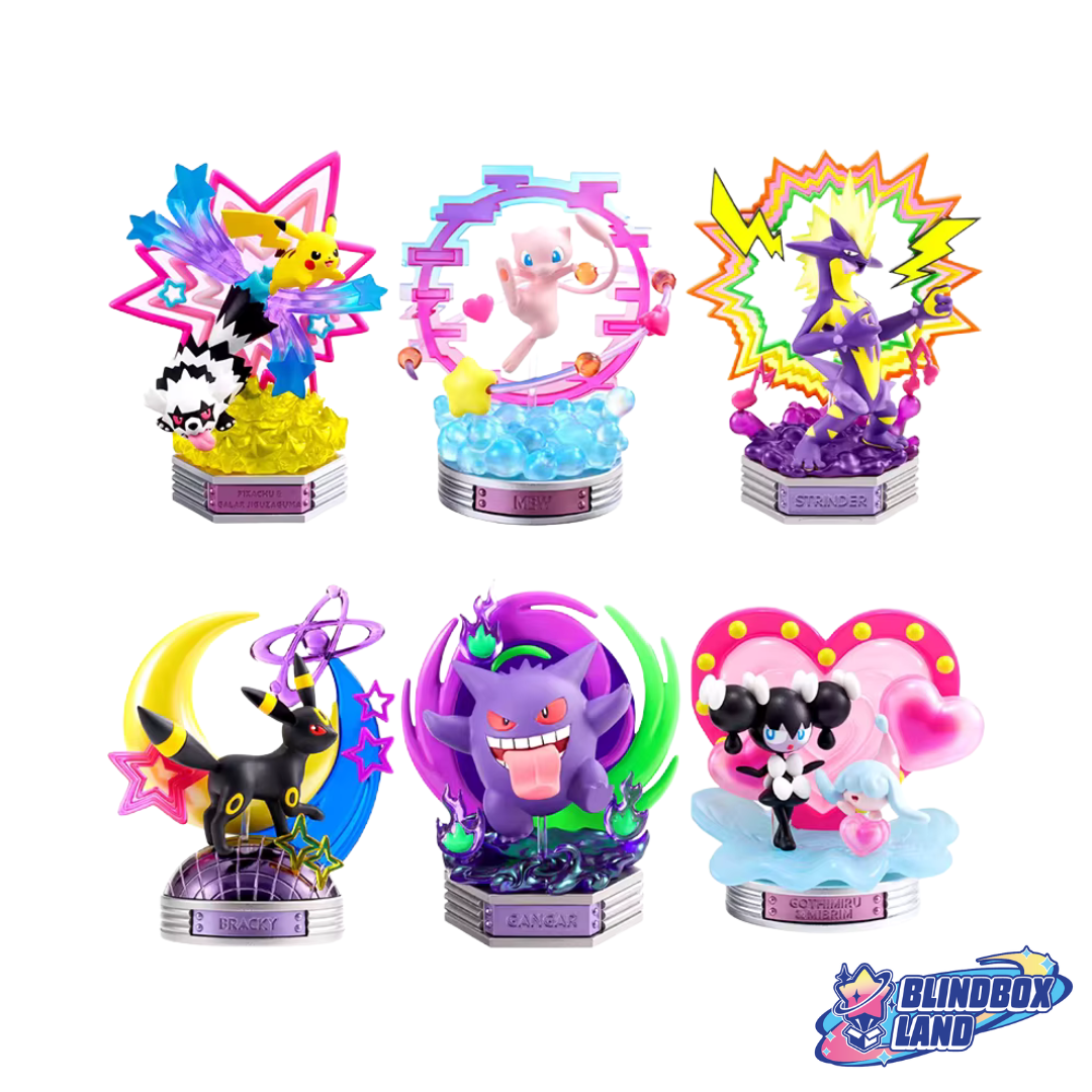 Re Ment Pokémon Neon Party Pikachu Galar Jiguzaguma Mew Strinder Bracky Gangar Gothimru Mibrim Blindbox Land