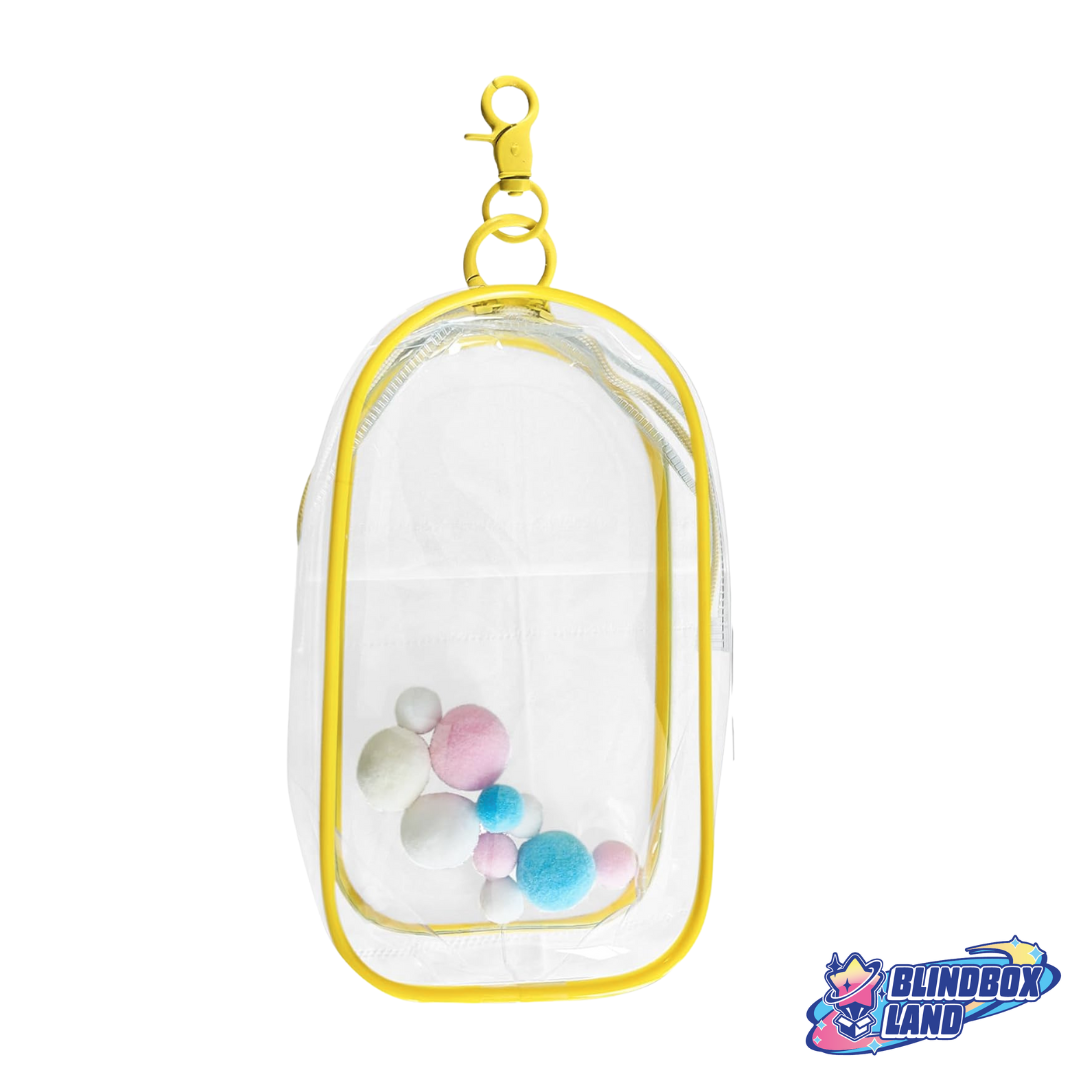 Transparente Taschen Figuren mit Anhänger Groß Gelb Blindbox Land
