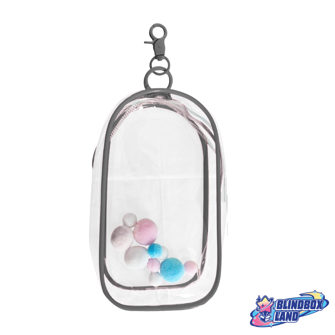 Transparente Taschen Figuren mit Anhänger Groß Schwarz Blindbox Land