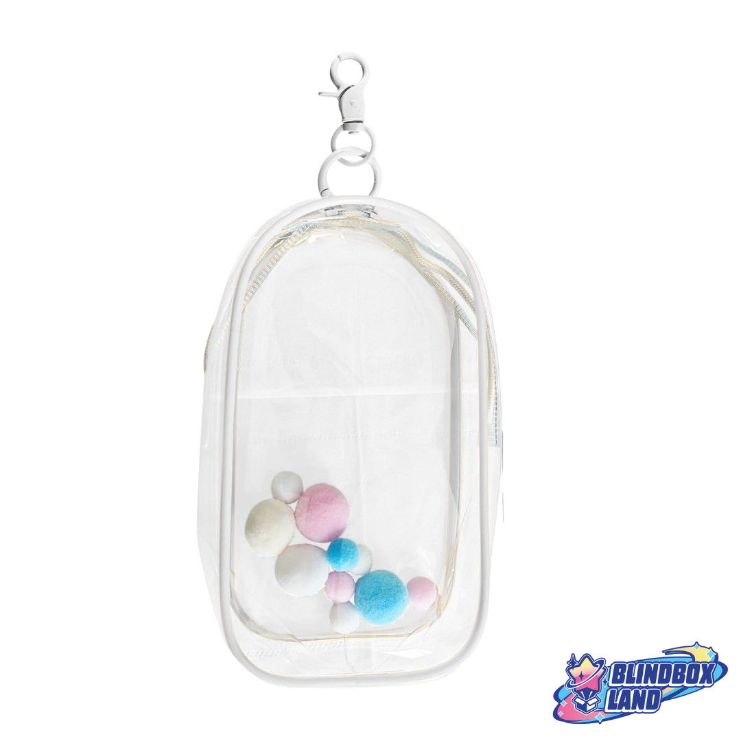 Transparente Taschen Figuren mit Anhänger Groß transparentes Weiß Blindbox Land