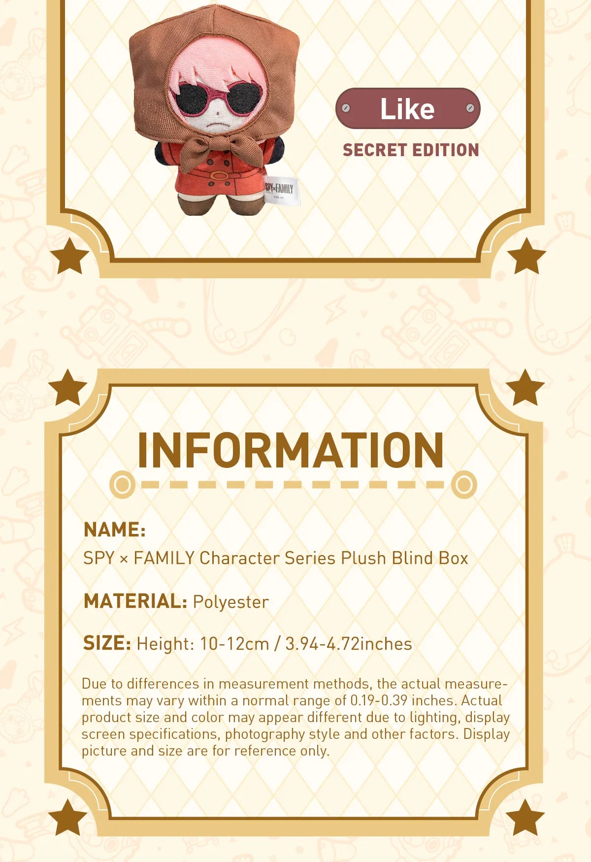 POP MART - Spy x Family Characters Plush Keyring Series, Blindbox