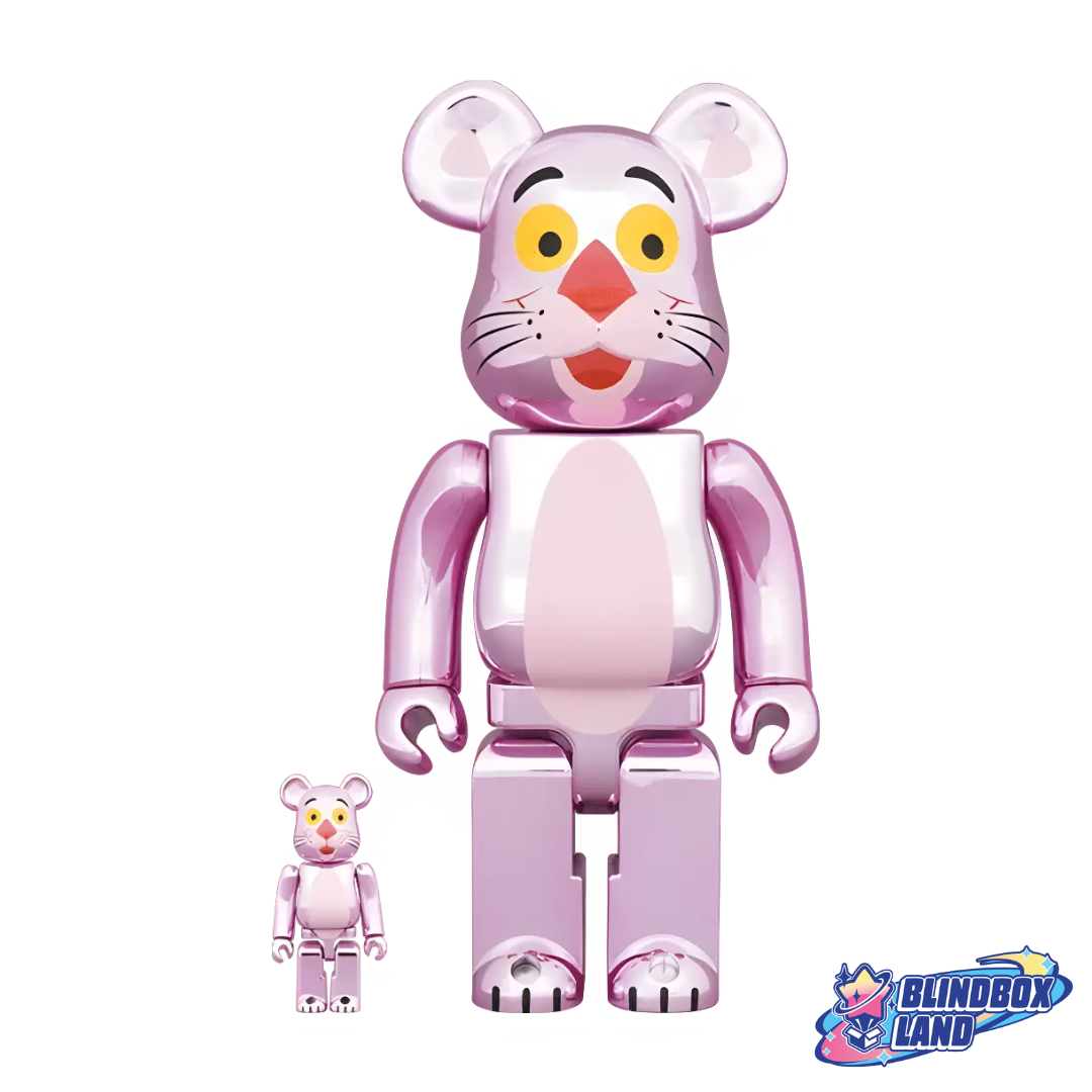 Bearbrick Pink Panther Chrome Blindbox Land