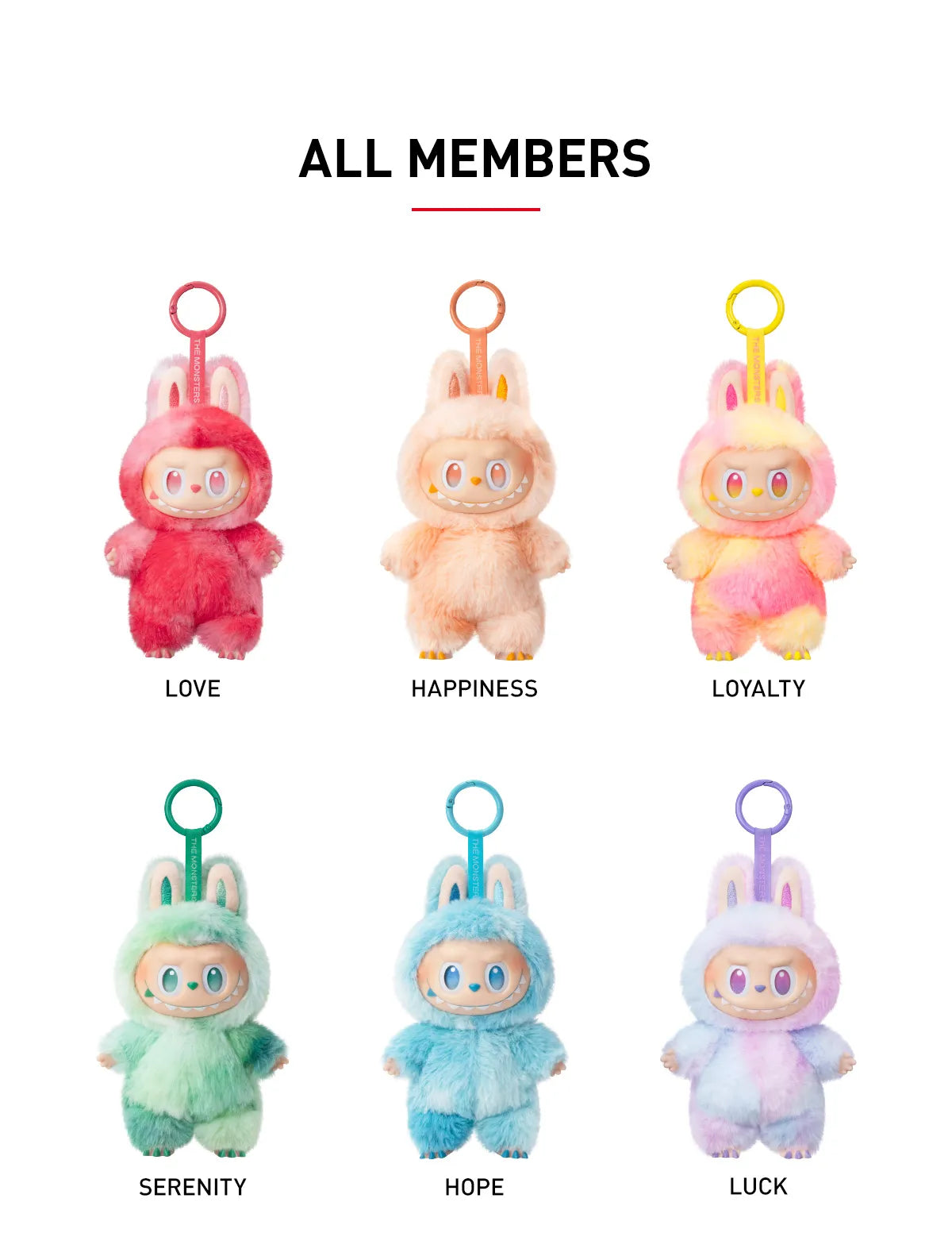 Blindbox Land The Monsters Labubu Pop Mart Vinyl Plush Big Into Energy Happiness Love Loyalty Serenity Hope Luck