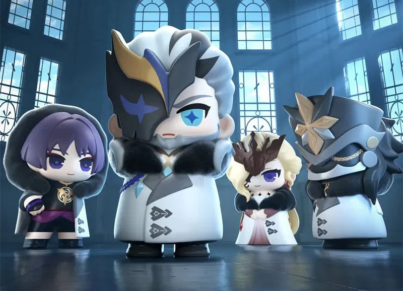 Genshin Impact Fatui Harbingers Series Chibi Figure Product Display Blindbox Land