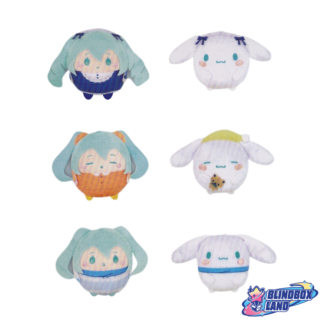 Hatsune Miku Cinnamoroll Round Plush Keyring Vol 3 Blindbox Land