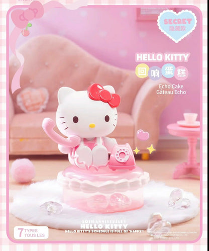 SANRIO - Hello Kitty 50th Anniversary "Hello Kitty's Schedule Is Full Of Happy!" Series, Miniso Blindbox