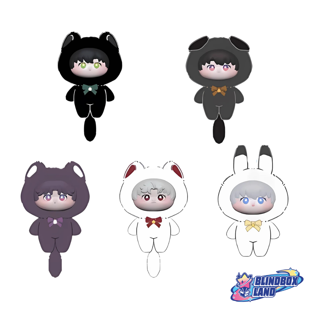 LOVE AND DEEPSPACE Animal Party Plush Pendant Keychain Caleb Zayne Sylus Xavier Rafayel Blindbox Land