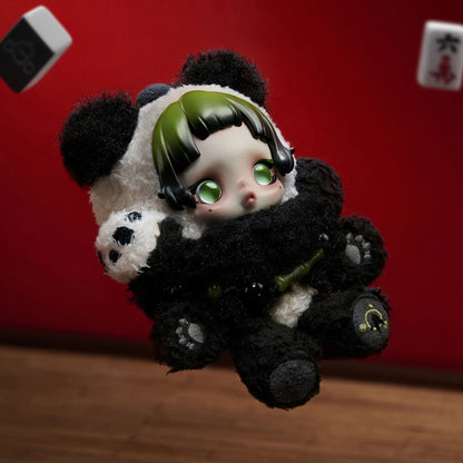 POPMART SKULLPANDA Lazy Panda Plush Doll Kawaii Anhänger Bagcharm Blindboxland