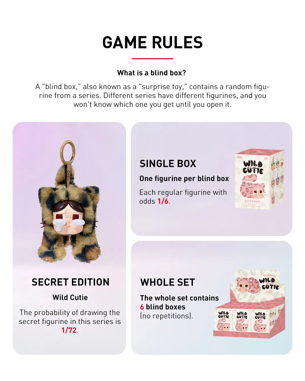 POP MART CRYBABY Wild but Cute Series Game Rules Blindbox Land