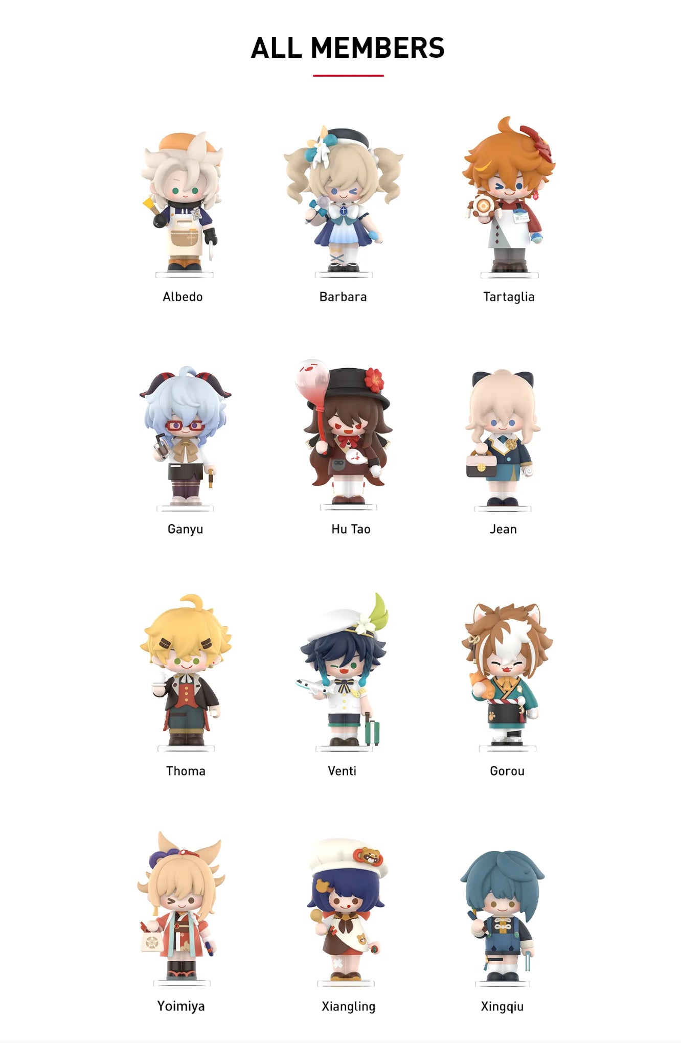 POP MART Genshin Impact Dress Up Dreams Themed Chibi All Characters Blindbox Land