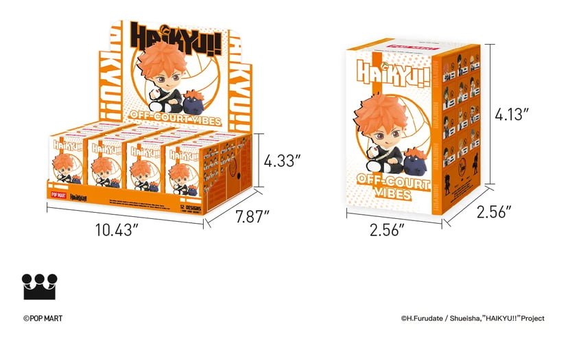 POP MART Haikyu!! Off Court Vibes Figure Produkt Größen Box/Display Blindbox Land
