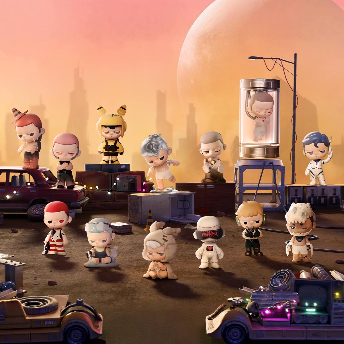 POP MART Kubo City Of Sunset All Members Product Show Blindbox Land