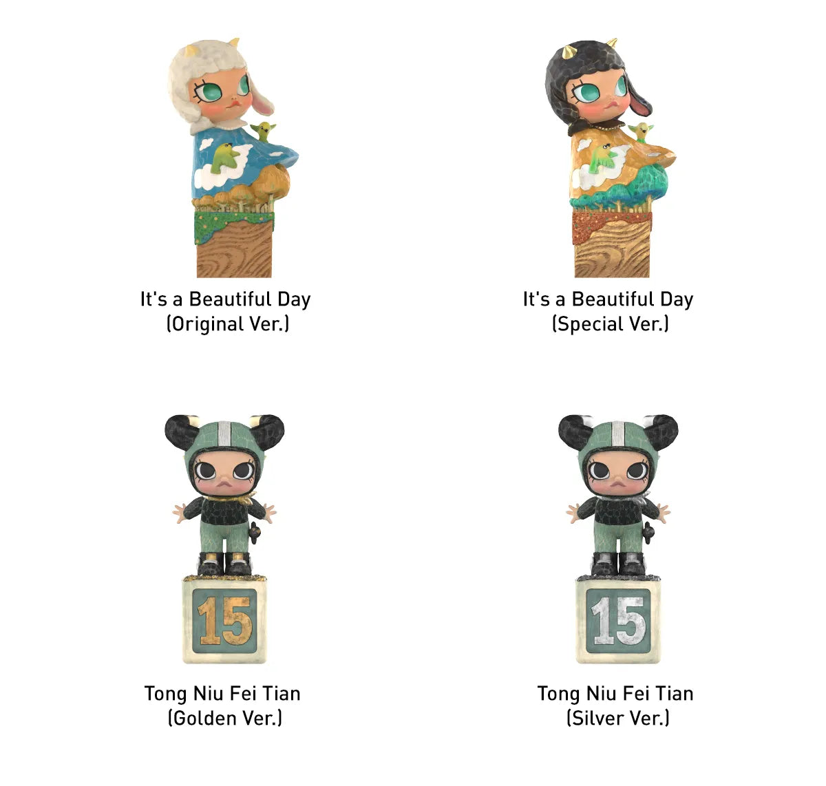 POP MART MOLLY Anniversary Statues Classical Retro all members 3 Blindbox Land