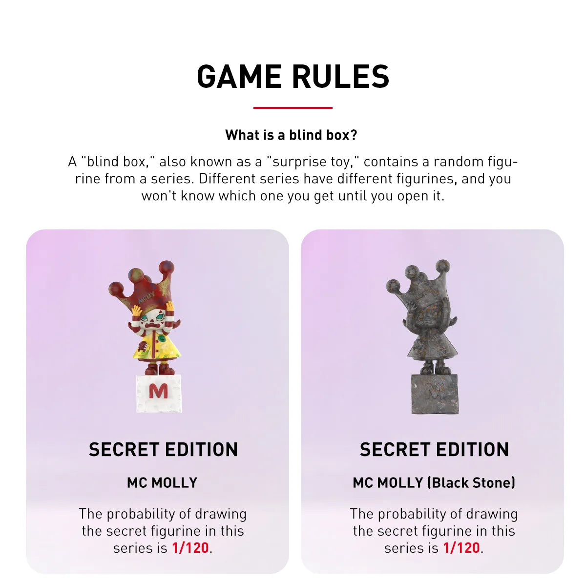 POP MART MOLLY Anniversary Statues Classical Retro game rules 1 Blindbox Land