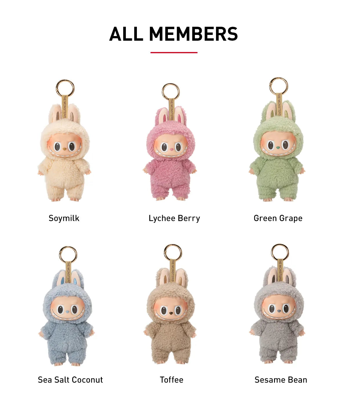 POP MART The Monsters Labubu Exciting Macaron Vinyl Plush Keyring All Characters Blindbox Land