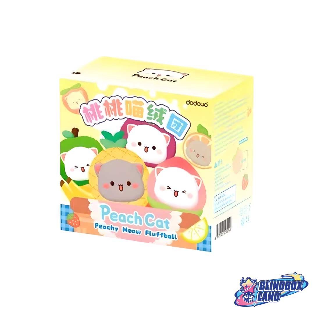 Peach Cat Meow Fluffball Fruit Plush Pouch Single Box Blindbox Land