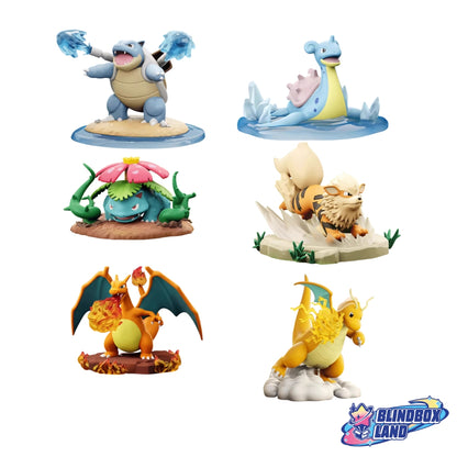 Pokemon Decisive Battle Moment Series Alle Characktere Glurak Bisaflor Turtok Lapras Arkani Dragonir Blindbox Land