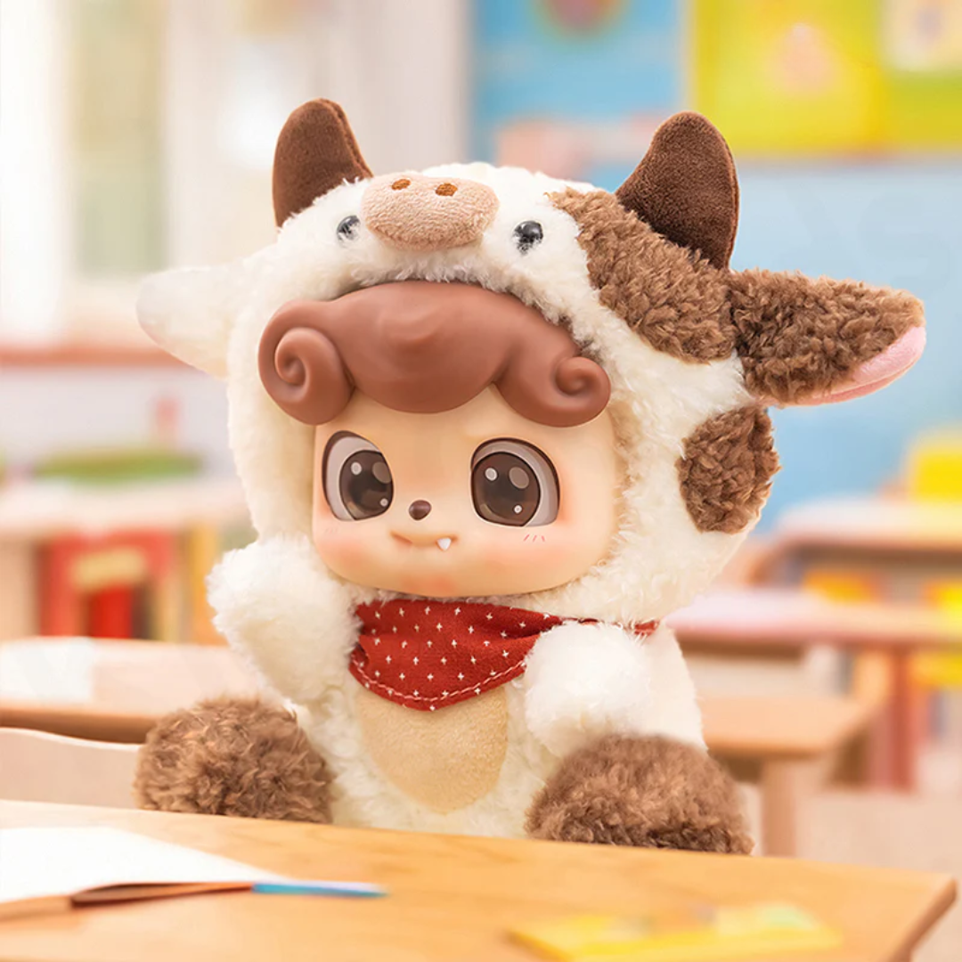 Q.Kid Animal Preschool Plush Cow Kuh Blindbox Land