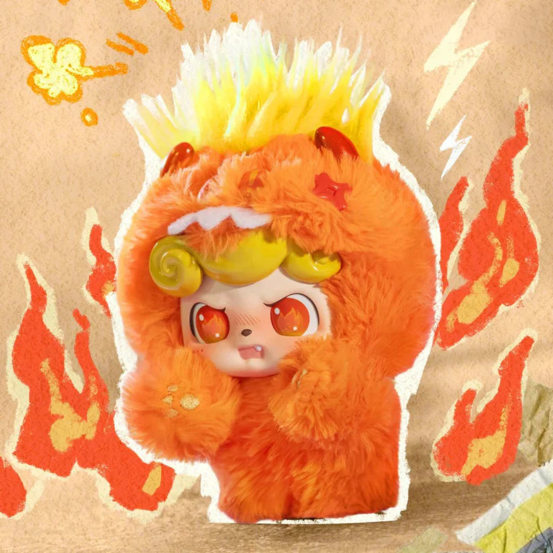 Q.Kid Emotional Hairy Monsters Series Plush Blind Box Blindboxland Anhänger