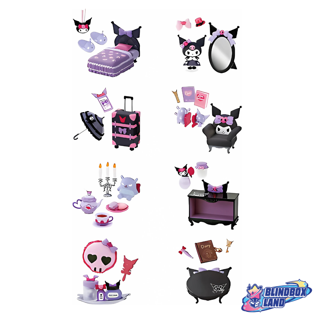 Re Ment Sanrio Kuromi Gothic Room Set Blindbox Land