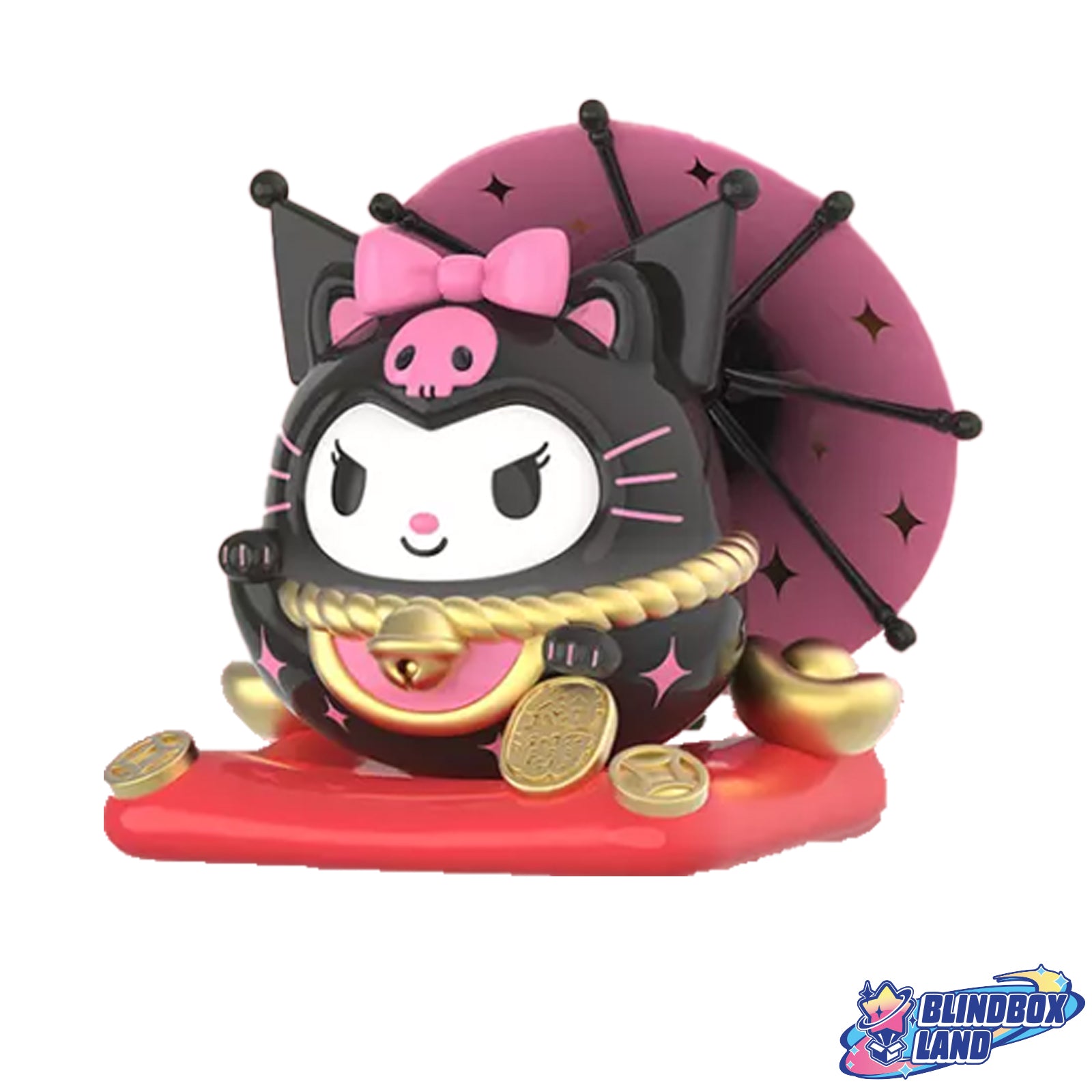 Sanrio Characters "Lucky Cat Tumbler" Series Front Kuromi Blindbox Land