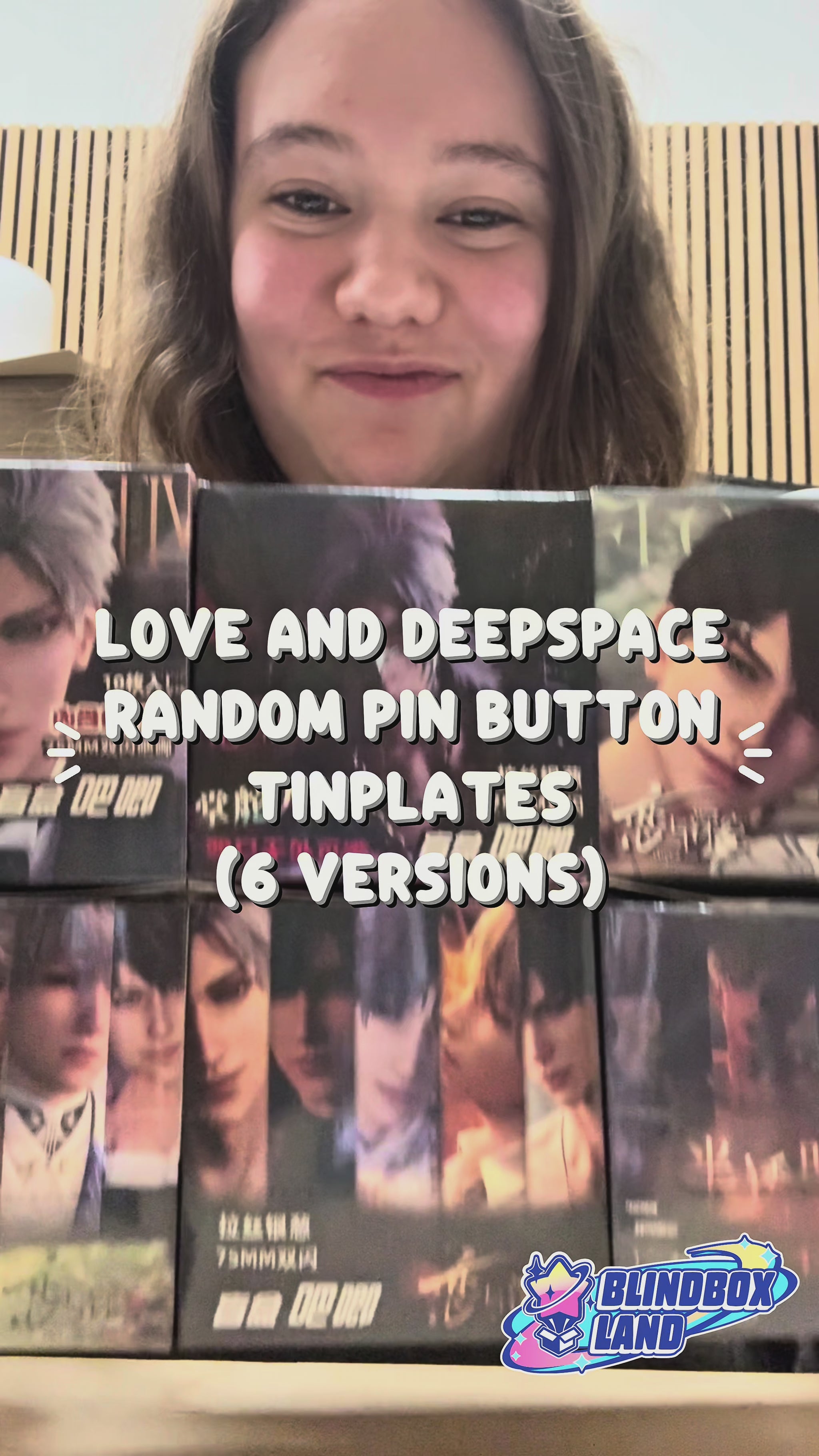 LOVE AND DEEPSPACE random Tinplates Buttons Pin 6 Versionen Blindbox Land